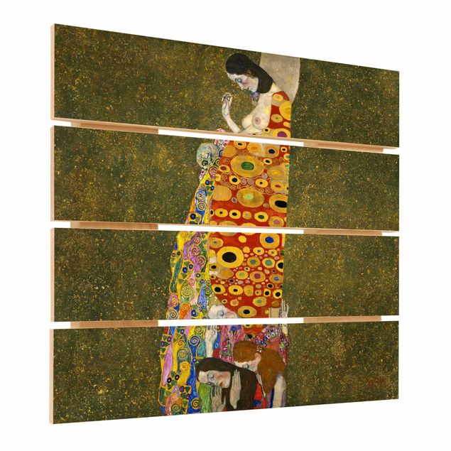 Print on wood - Gustav Klimt - Hope II