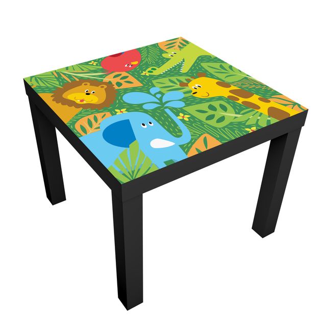 Adhesive film for furniture IKEA - Lack side table - No.BP4 Zoo Animals
