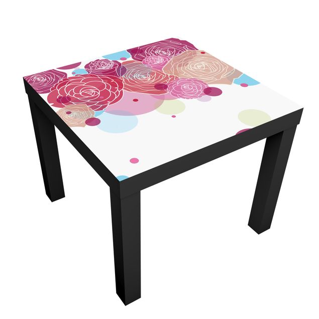 Adhesive film for furniture IKEA - Lack side table - Roses And Bubbles