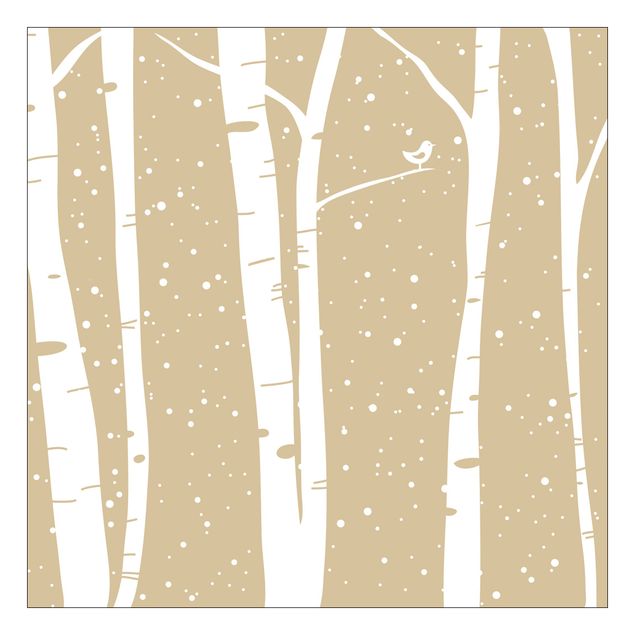 Adhesive film for furniture IKEA - Lack side table - Snowconcert Between Birches