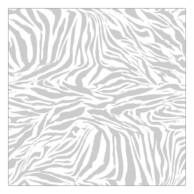 Adhesive film for furniture IKEA - Lack side table - Zebra Design Light Grey Stripe Pattern
