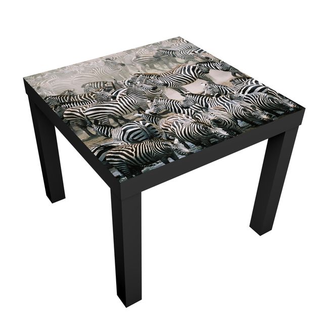 Adhesive film for furniture IKEA - Lack side table - Zebra Herd