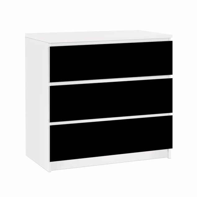 Adhesive film for furniture IKEA - Malm chest of 3x drawers - Colour Black