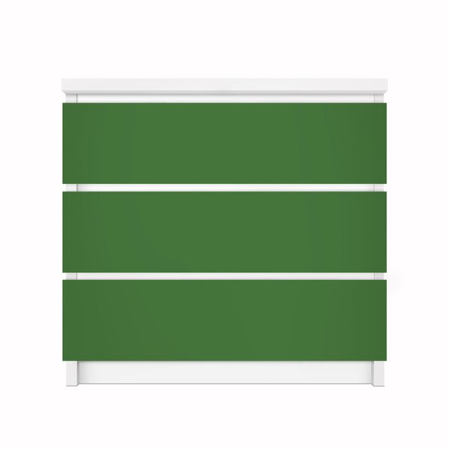 Adhesive film for furniture IKEA - Malm chest of 3x drawers - Colour Dark Green