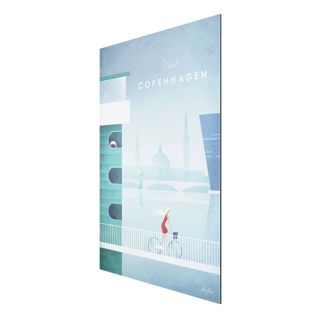 Print on aluminium - Travel Poster - Copenhagen