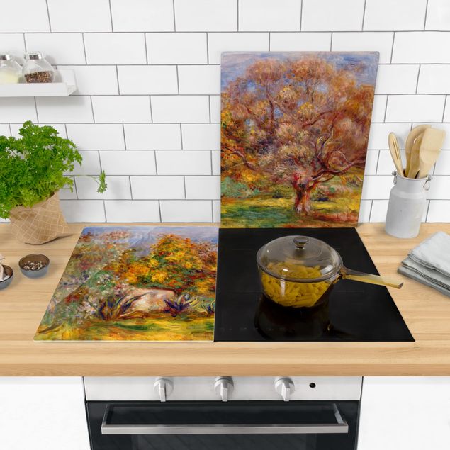 Glass stove top cover - Auguste Renoir - Olive Garden