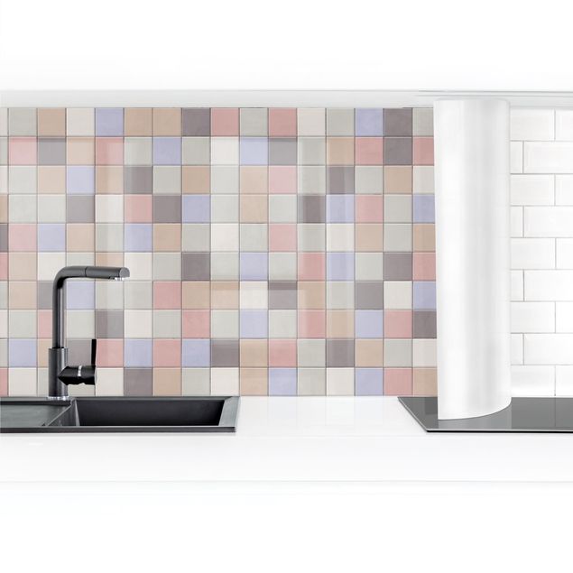 Kitchen wall cladding - Mosaic Tiles - Coloured Shabby
