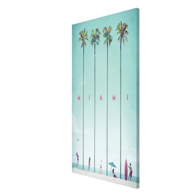 Magnetic memo board - Travel Poster - Miami