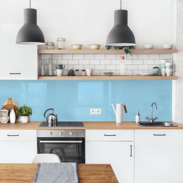 Kitchen wall cladding - Pastel Blue