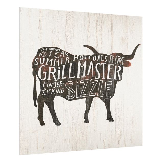 Glass Splashback - Farm BBQ - Beef - Square 1:1