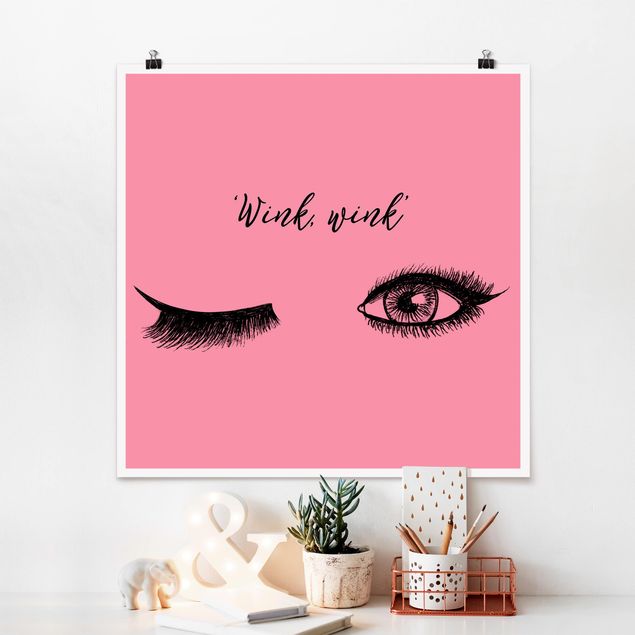 Poster - Eyelashes Chat - Wink