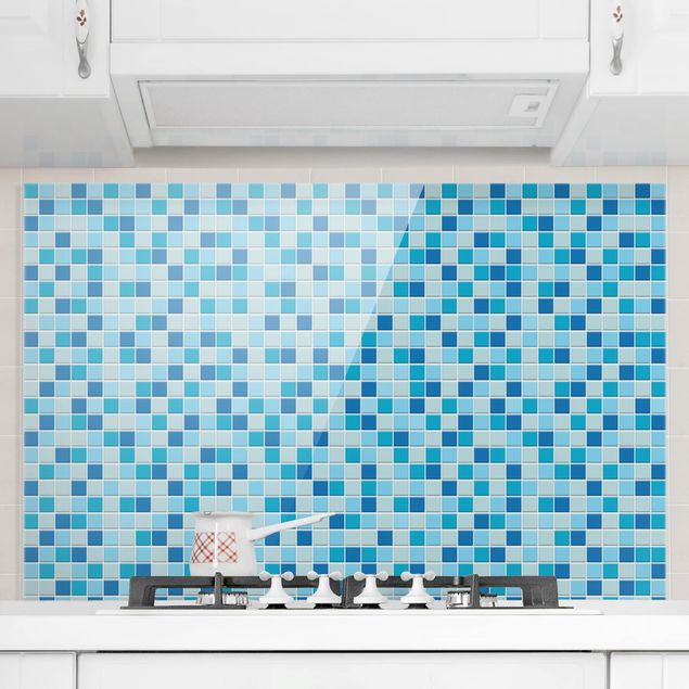 Glass splashback tiles Mosaic Tiles Ocean Sound