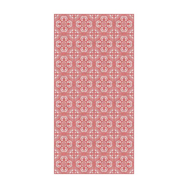 contemporary rugs Tile Pattern Faro Red