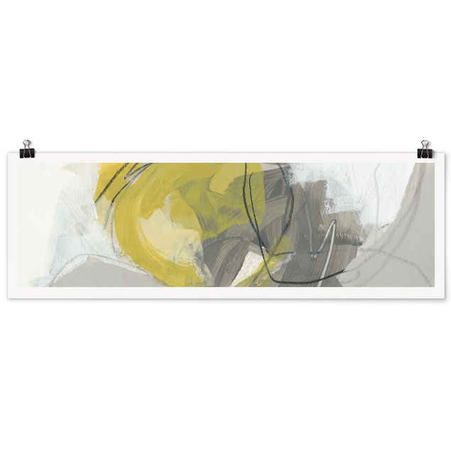 Panoramic poster abstract - Lemons In The Mist IV