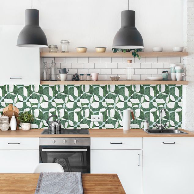 Kitchen splashbacks Living Stones Pattern In Green II