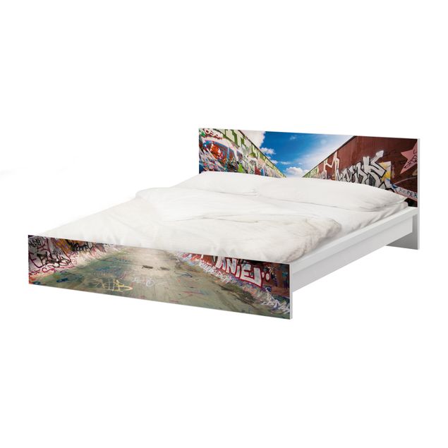Adhesive film for furniture IKEA - Malm bed 140x200cm - Skate Graffiti