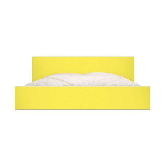 Adhesive film for furniture IKEA - Malm bed 160x200cm - Colour Lemon Yellow