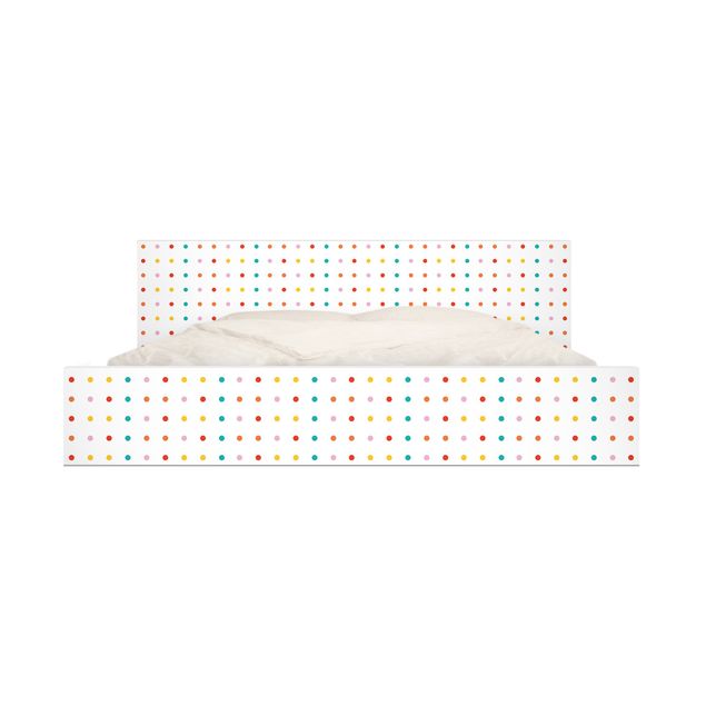 Adhesive film for furniture IKEA - Malm bed 160x200cm - No.UL748 Little Dots