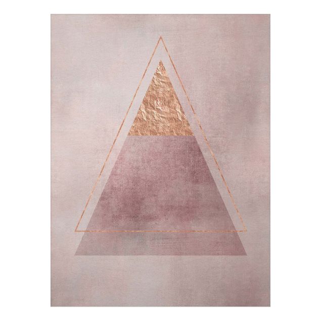 Print on aluminium - Geometry In Pink And Gold II
