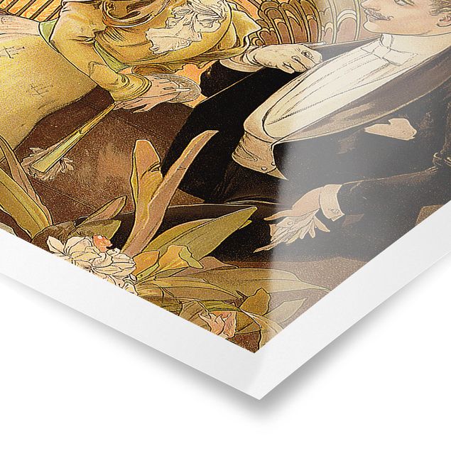 Poster art print - Alfons Mucha - Advertising Poster For Flirt Biscuits