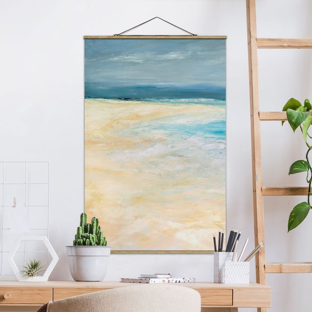Fabric print with poster hangers - Storm On The Sea I