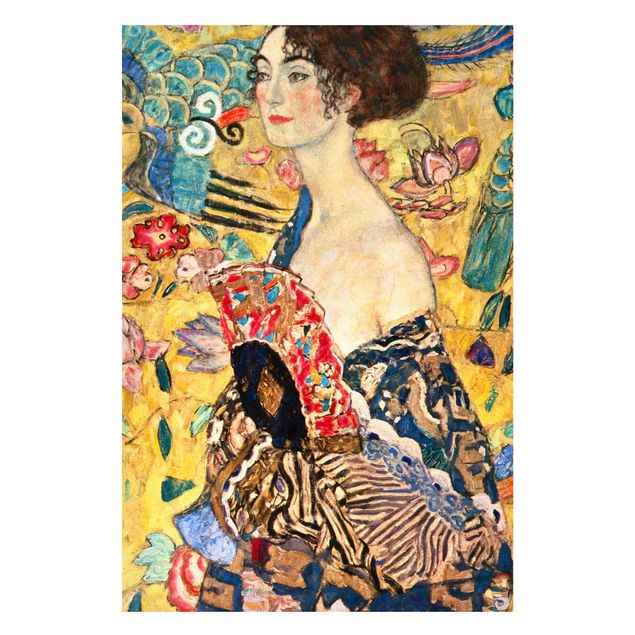Magnetic memo board - Gustav Klimt - Lady With Fan