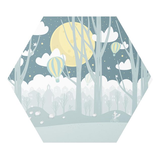 Forex hexagon - Moon With Trees And Houses