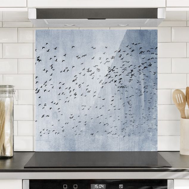 Glass splashback art print Swarm Behavior