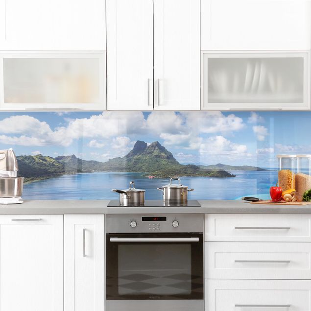 Kitchen splashback landscape Island Paradise II