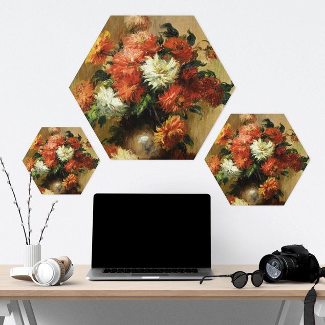 Forex hexagon - Auguste Renoir - Still Life with Dahlias