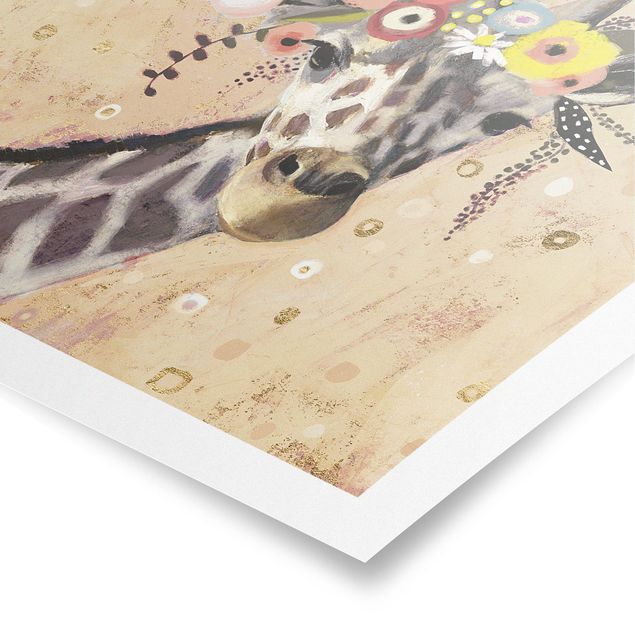 Poster - Klimt Giraffe