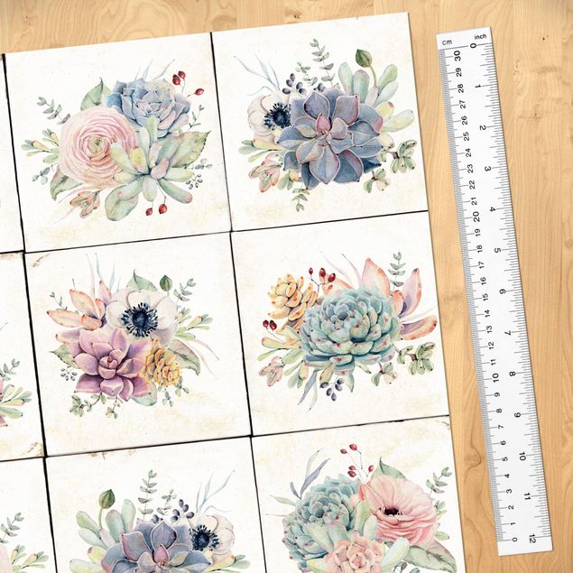 Adhesive film - Watercolour Flowers Cottage