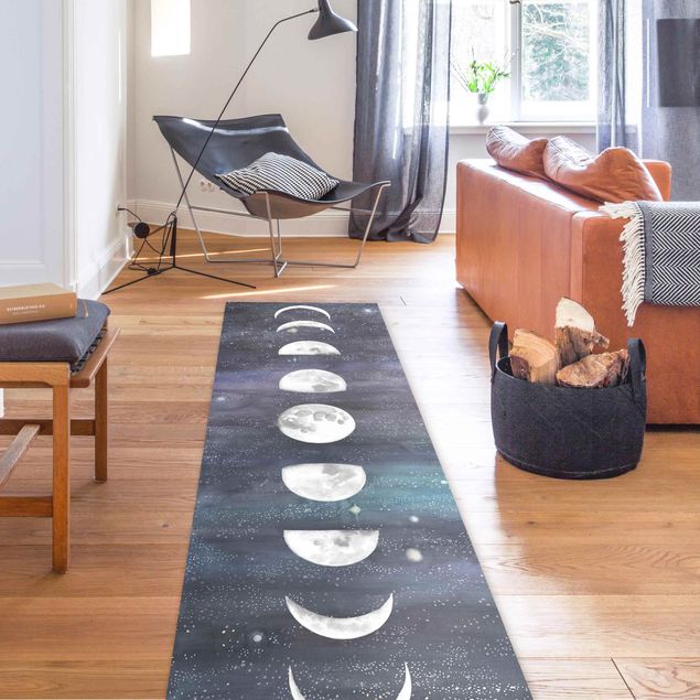 Outdoor rugs Moon Phases In Watercolour