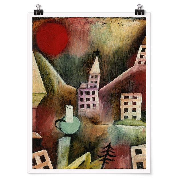 Poster art print - Paul Klee - Destroyed Village