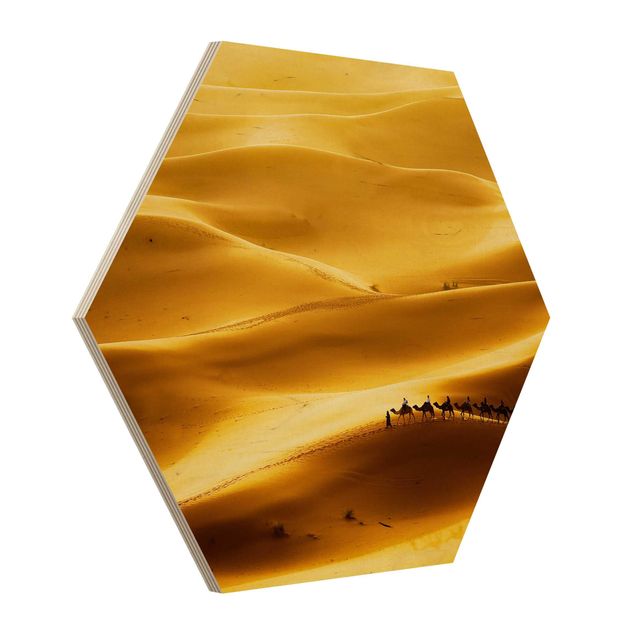 Wooden hexagon - Golden Dunes