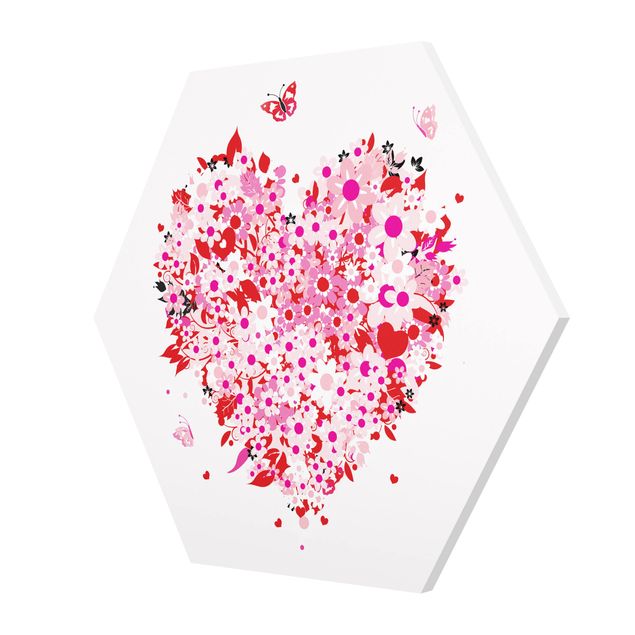 Forex hexagon - Floral Retro Heart