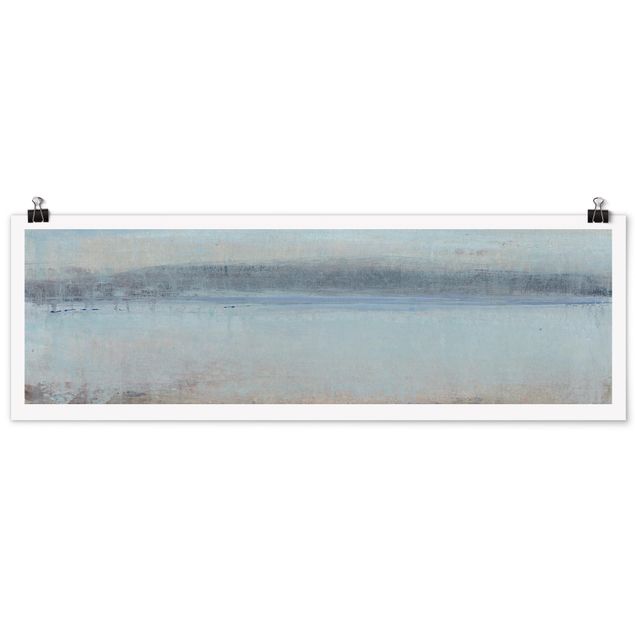 Panoramic poster abstract - Horizon Over Blue I