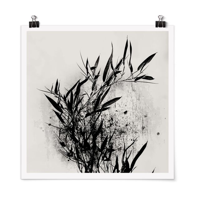 Poster - Graphical Plant World - Black Bamboo