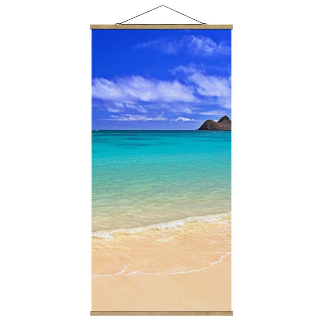 Fabric print with poster hangers - Paradise Beach