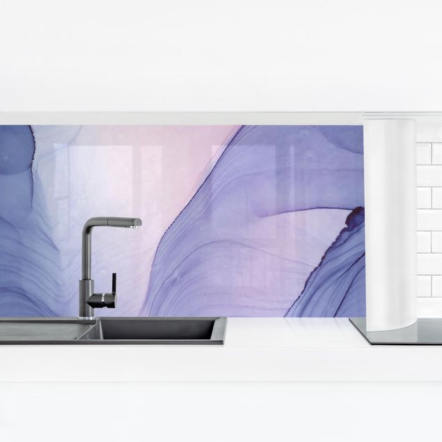 Kitchen wall cladding - Mottled Violet