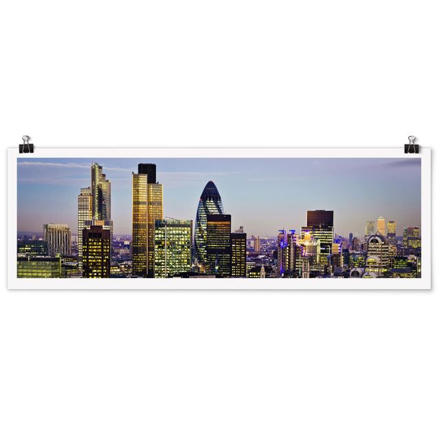 Panoramic poster architecture & skyline - London City