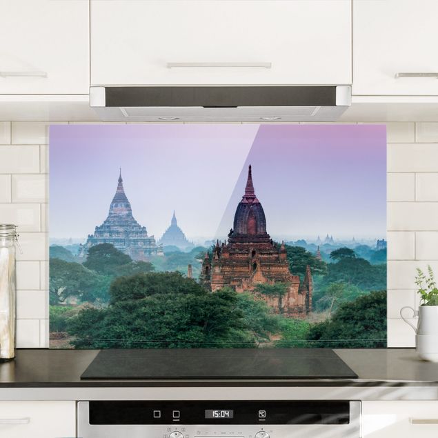 Glass splashback architecture and skylines Temple Grounds In Bagan