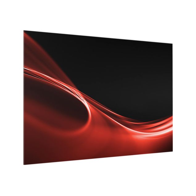 Glass Splashback - Red Wave - Landscape 3:4
