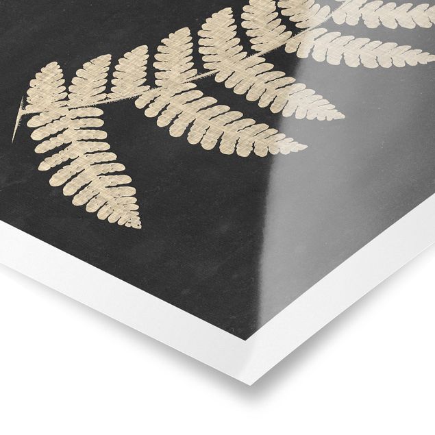 Poster - Fern With Linen Structure IV