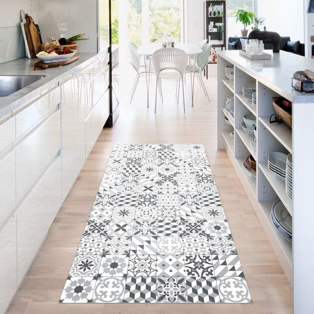 outdoor mat Geometrical Tile Mix Grey