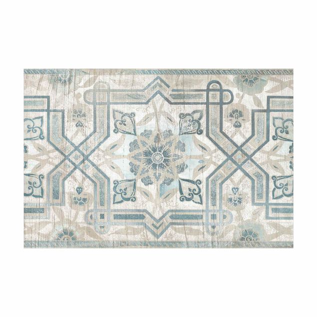 Floral rugs Wood Panels Persian Vintage III