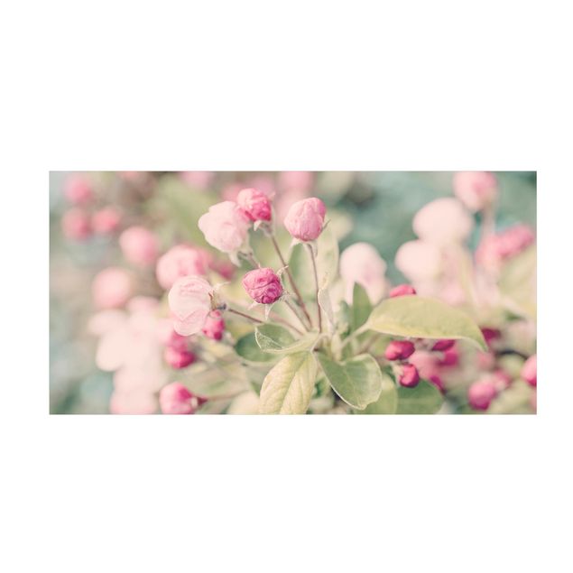 Floral rugs Apple Blossom Bokeh Light Pink