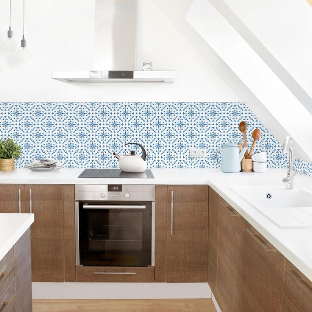 Kitchen splashback tiles Watercolour Tiles - Tavira
