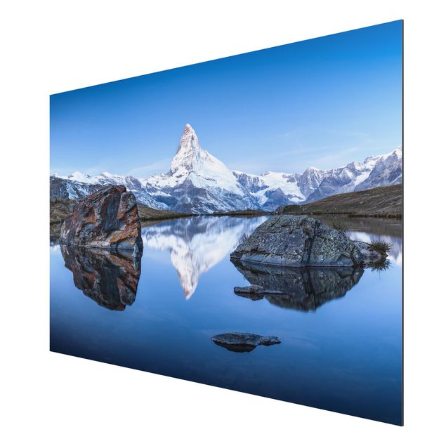 Print on aluminium - Stellisee Lake In Front Of The Matterhorn