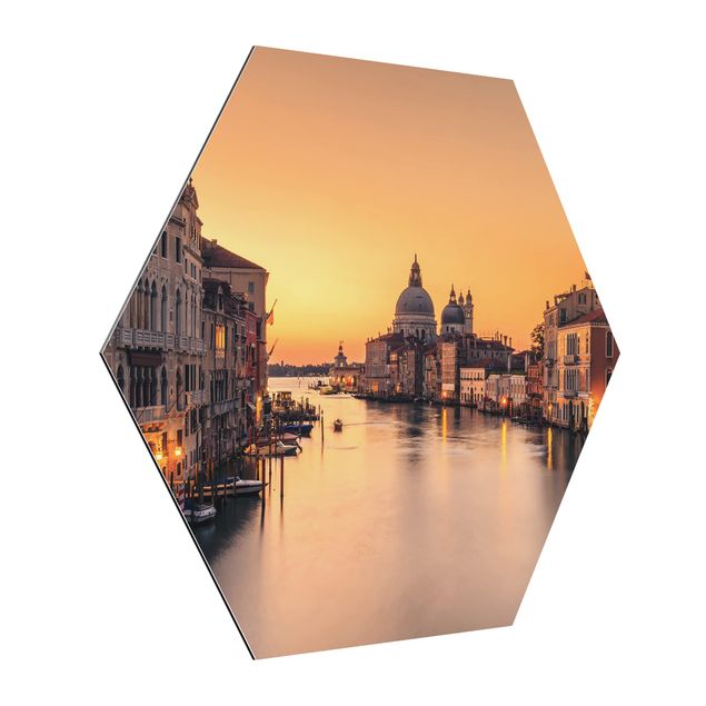 Alu-Dibond hexagon - Golden Venice